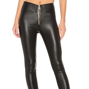 SPRWMN ZIP FRONT LEATHER CAPRI, SZ MEDIUM